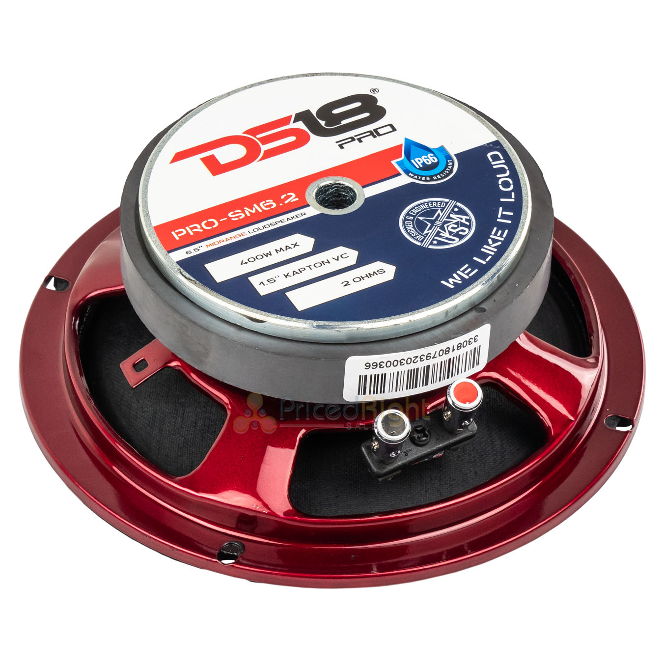 DS18 PROSM6.2 6.5" Marine Motorcycle Midrange Speaker 400W Max 2 Ohm